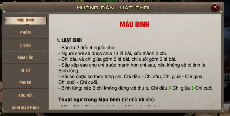 Trải Nghiệm Đỉnh Cao Với Game Mậu Binh Tại BomWin Đầy Kịch Tính