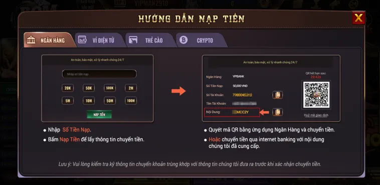 Hướng Dẫn Cách Nạp Tiền BomWin Qua Ngân Hàng Nhanh Chóng An Toàn Cho Mọi Game Thủ
