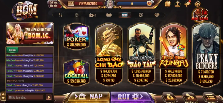 Danh Mục Các Tựa Game Slot Game BomWin Với Cơ Hội Thắng Lớn Mỗi Ngày