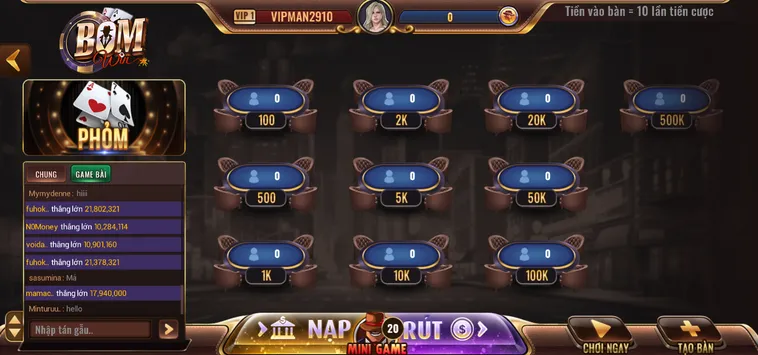 Trải Nghiệm Đỉnh Cao Với Game Phỏm Tại BomWin Đầy Kịch Tính