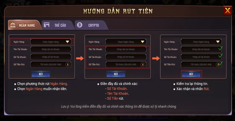 Hướng Dẫn Rút Tiền BomWin Về Tài Khoản Ngân Hàng Với Tốc Độ Siêu Tốc