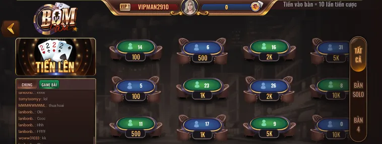 Trải Nghiệm Đỉnh Cao Với Game Tiến Lên Tại BomWin Đầy Kịch Tính