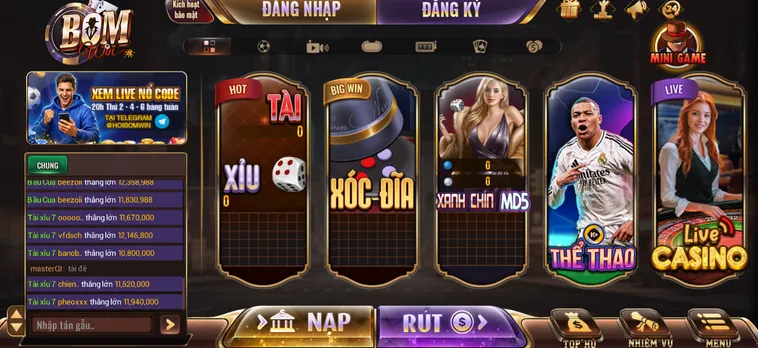 BomWin - Link Vào Cổng Game Bom Win Update Mới Nhất Không Bị Chặn